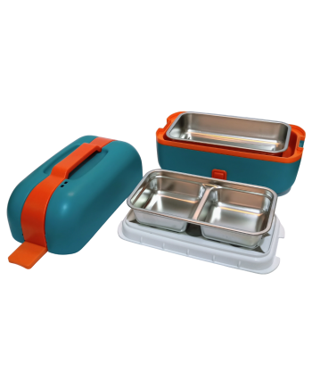 Electric Steaming Lunchbox With Double Layer Leakproof Stainless Steel Containers