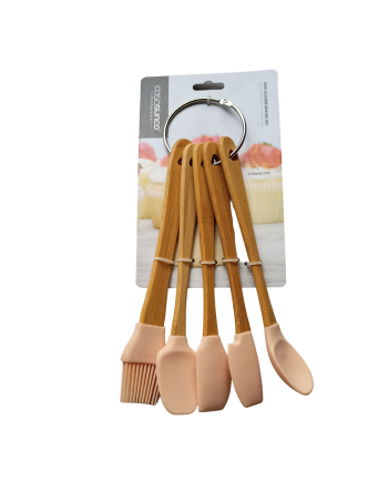 Mini Silicone Baking | Set With Silicone Spatula, Cooking Spoon, Brush, Silicone Scraper Mini Spatula